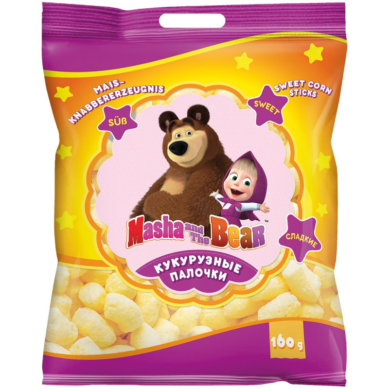 Maisknabbererzeugnis Masha und Bear Süss 160g