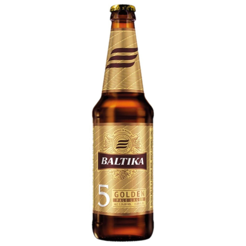 Bier Baltika 5 Golden Pale Lager 470mm 5.3% vol