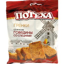 Гренки со вкусом говядины со специями 80g