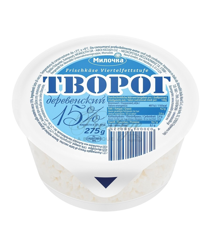 Landhüttenkäse Tworog Milochka 15% Fett 275g