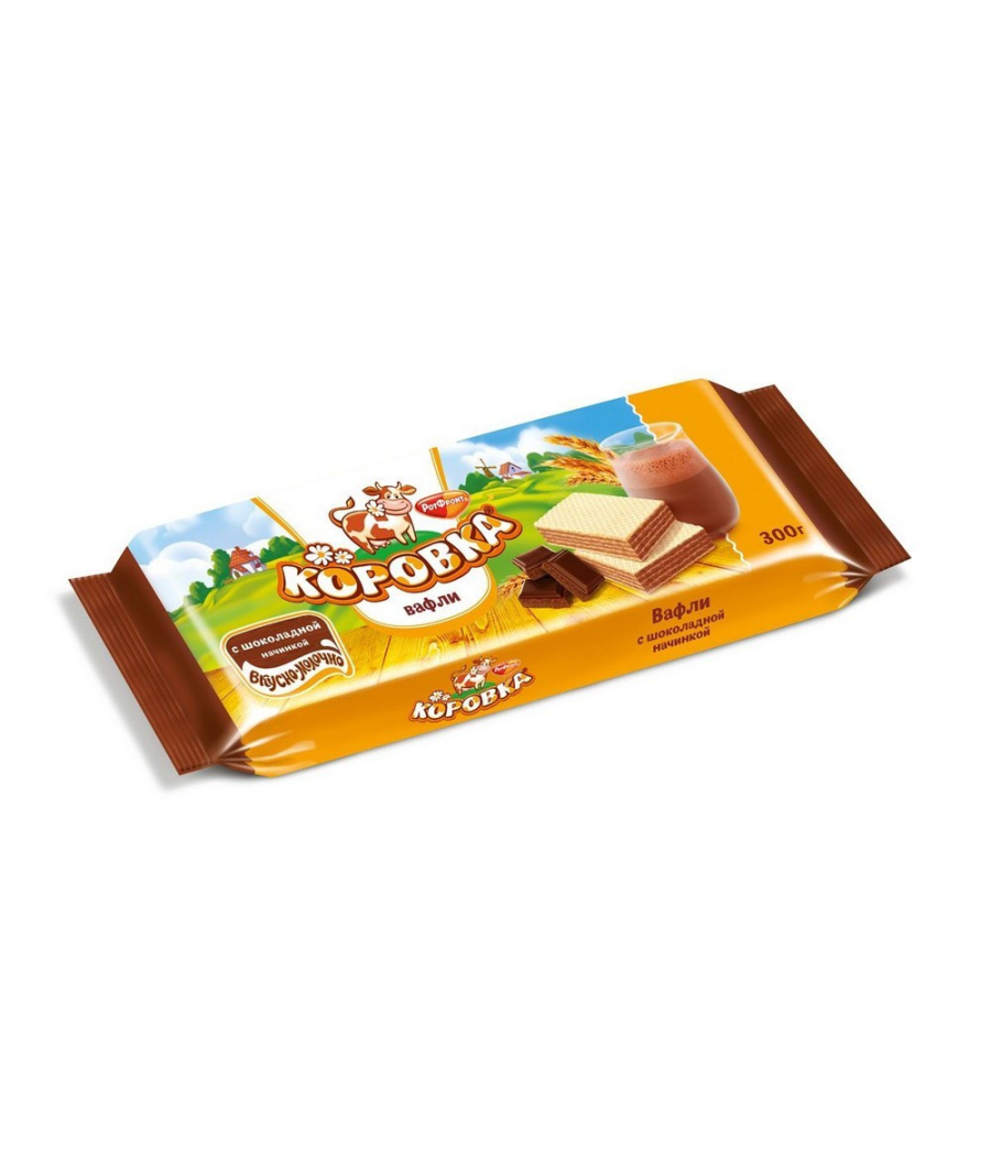 Wafer Korovka con ripieno di cioccolato 300g