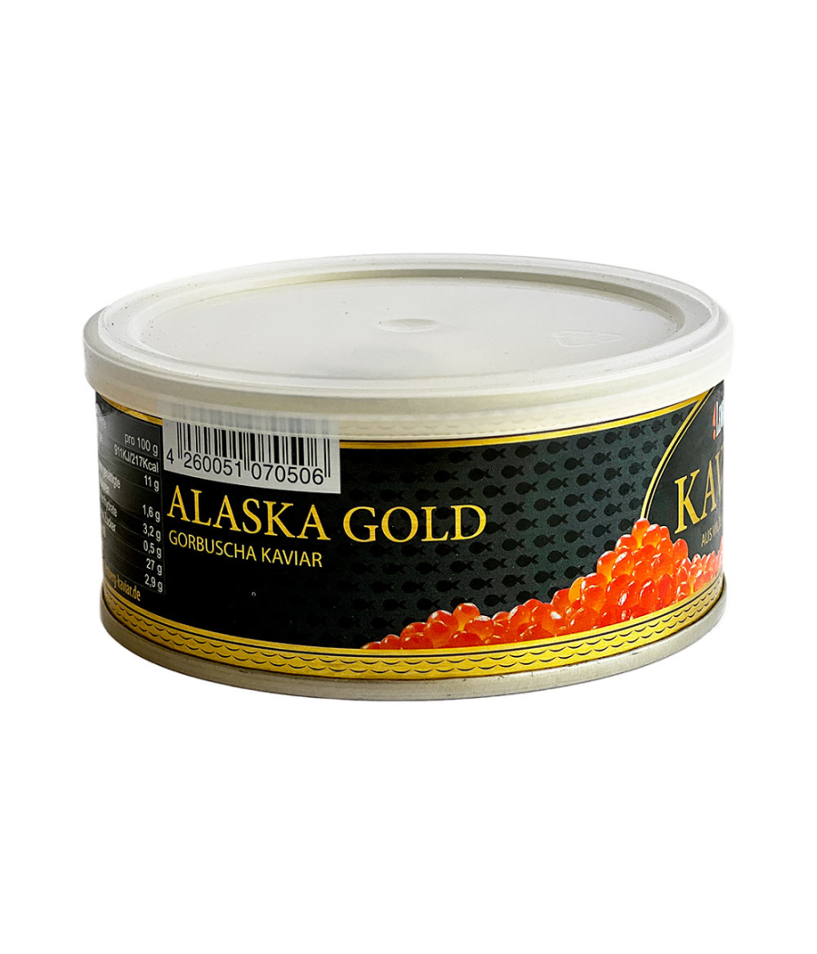 Caviale di salmone selvatico Gorbuscha Alaska Gold 250g