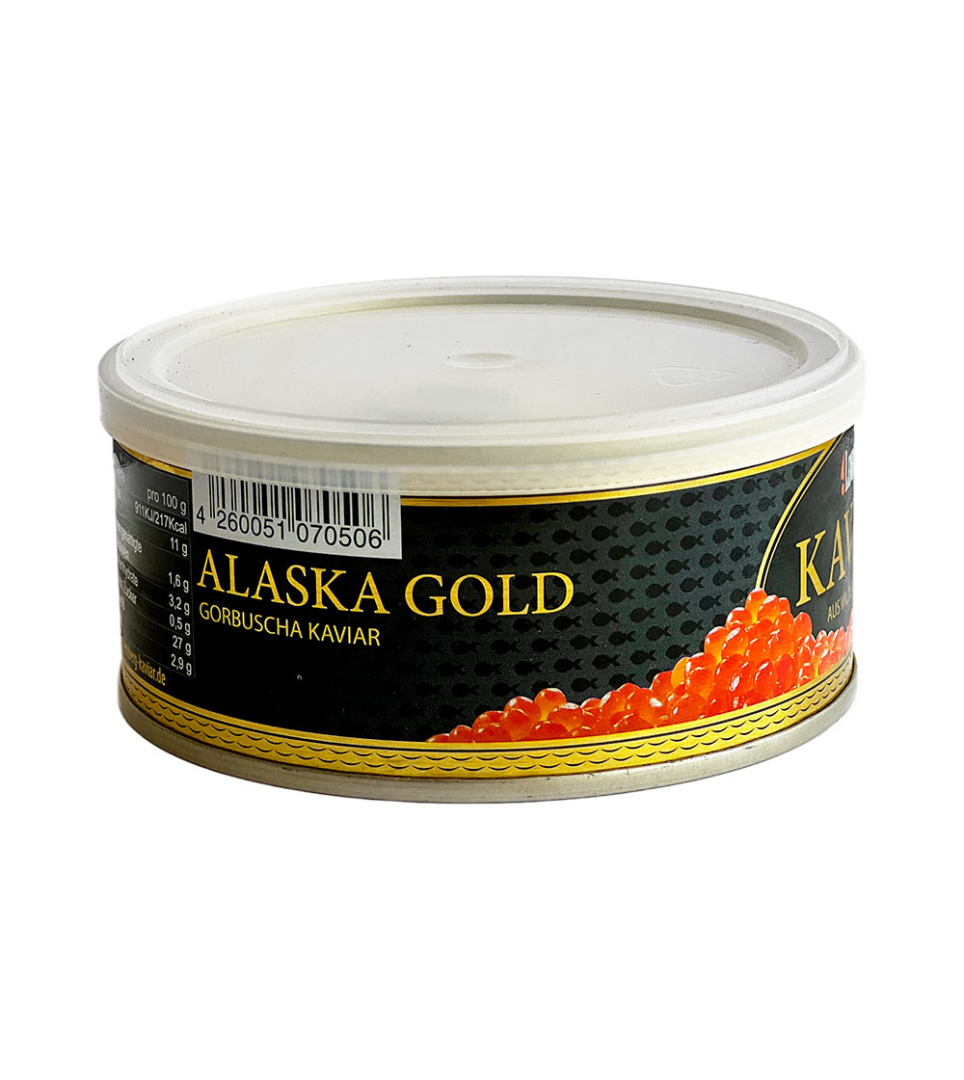 Caviale di salmone selvatico Gorbuscha Alaska Gold 250g