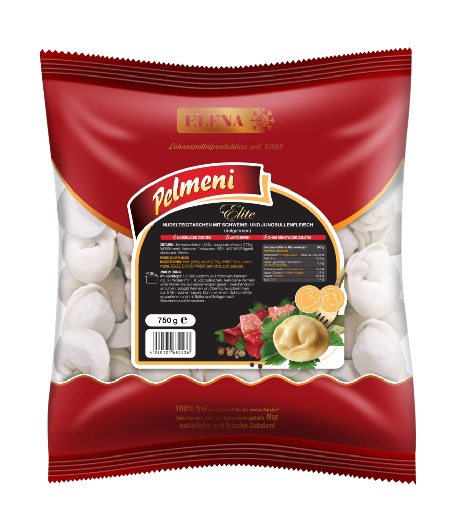 Пельмени Elite со свининой и говядиной 750g