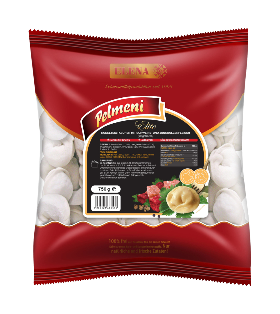 Пельмени Elite со свининой и говядиной 750g