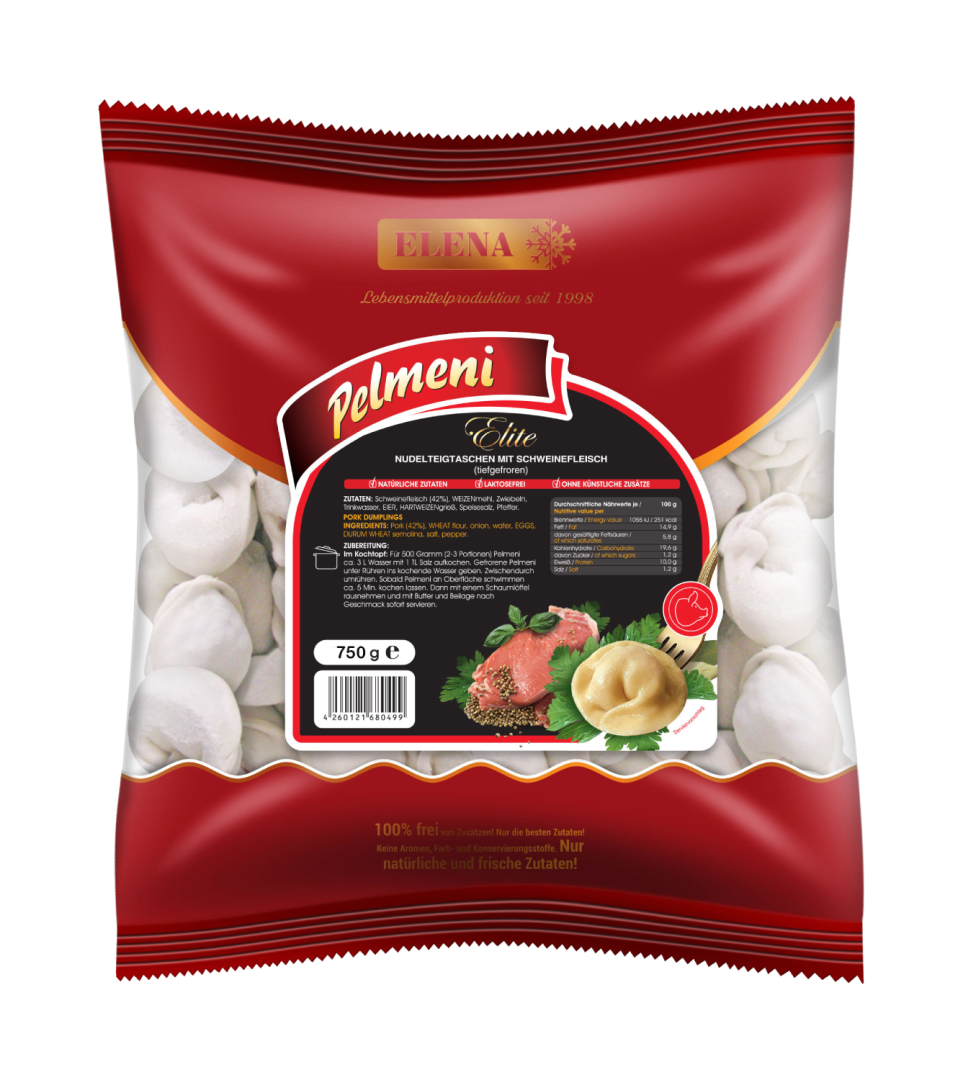 Пельмени Elite со свининой 750g