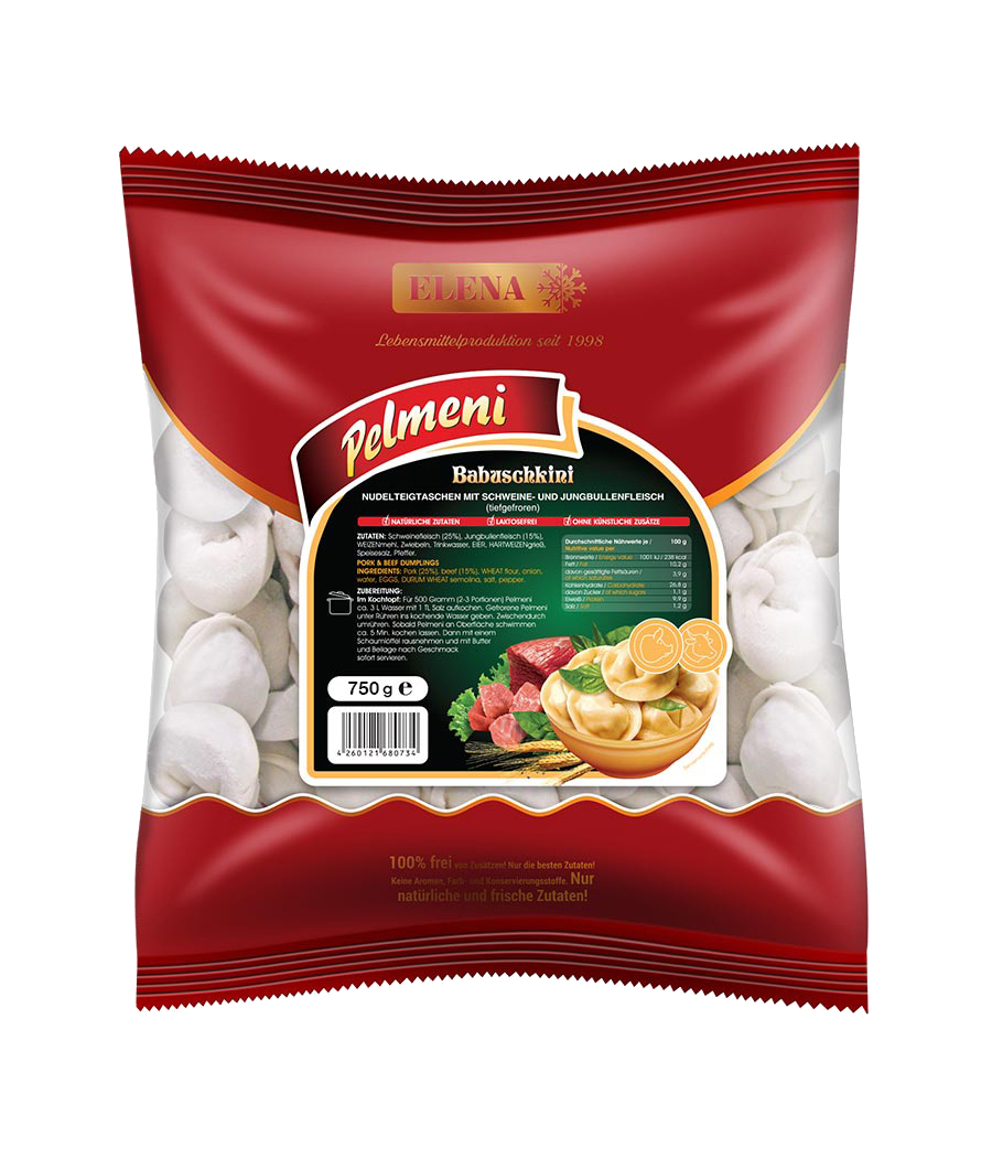 Пельмени Бабушкины со свининой и говядиной 750g