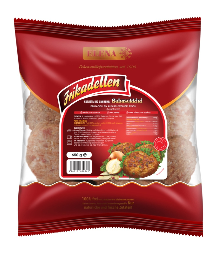 Frikadellen “Kotlety” aus Schweinefleisch 650g