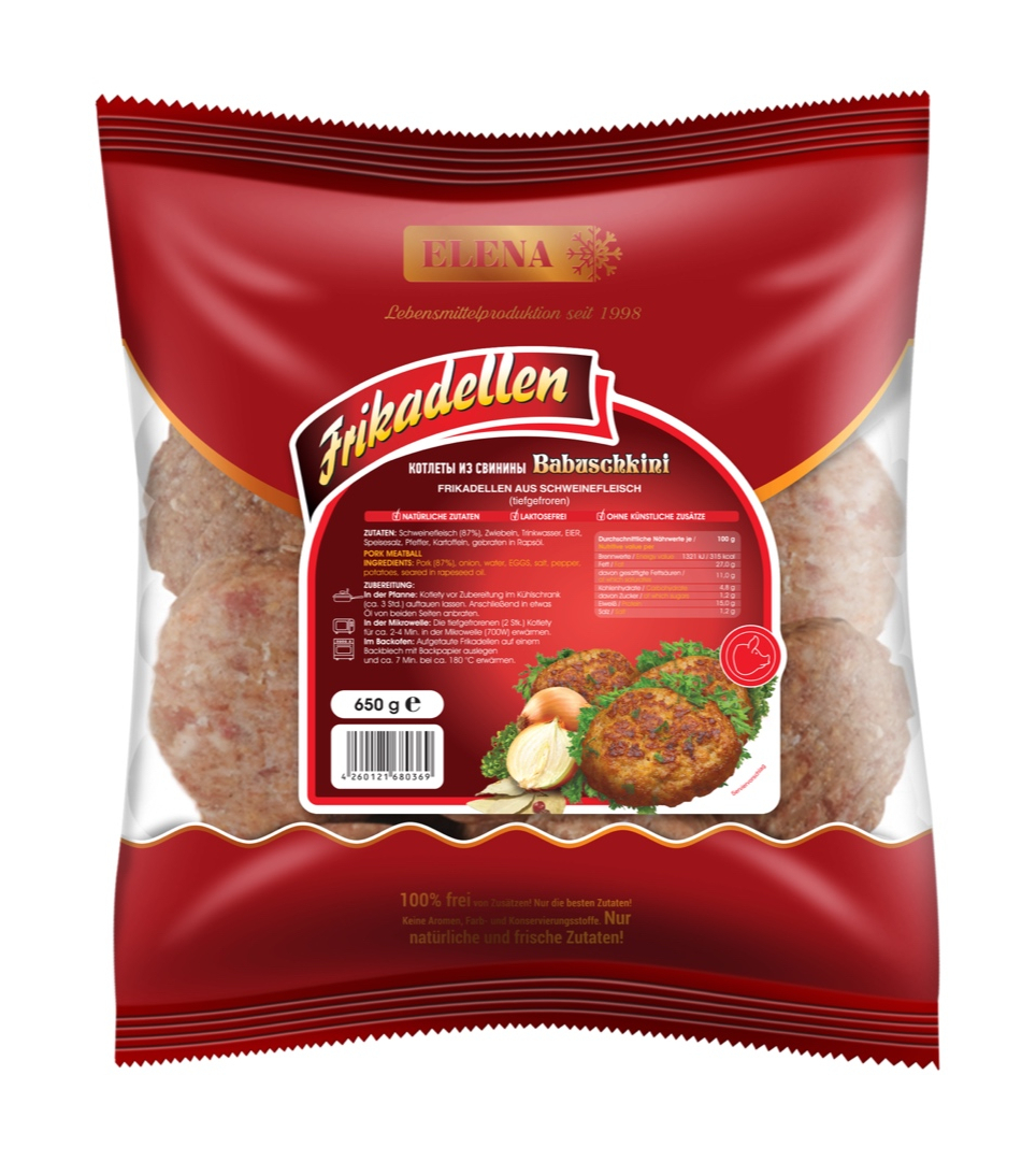 Frikadellen “Kotlety” aus Schweinefleisch 650g