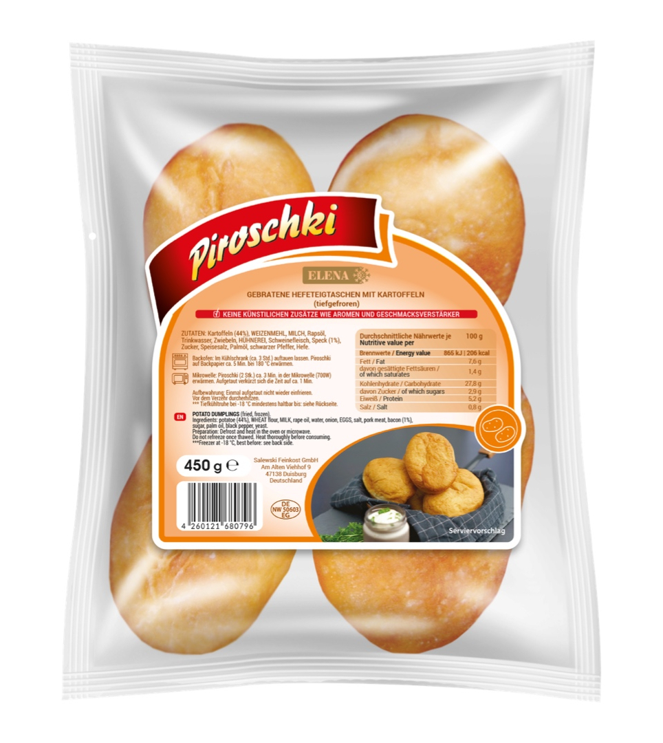 Piroshki with potatoes 450g