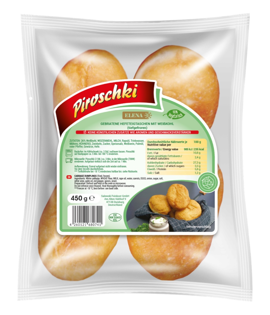 Piroshki con cavolo bianco 450g