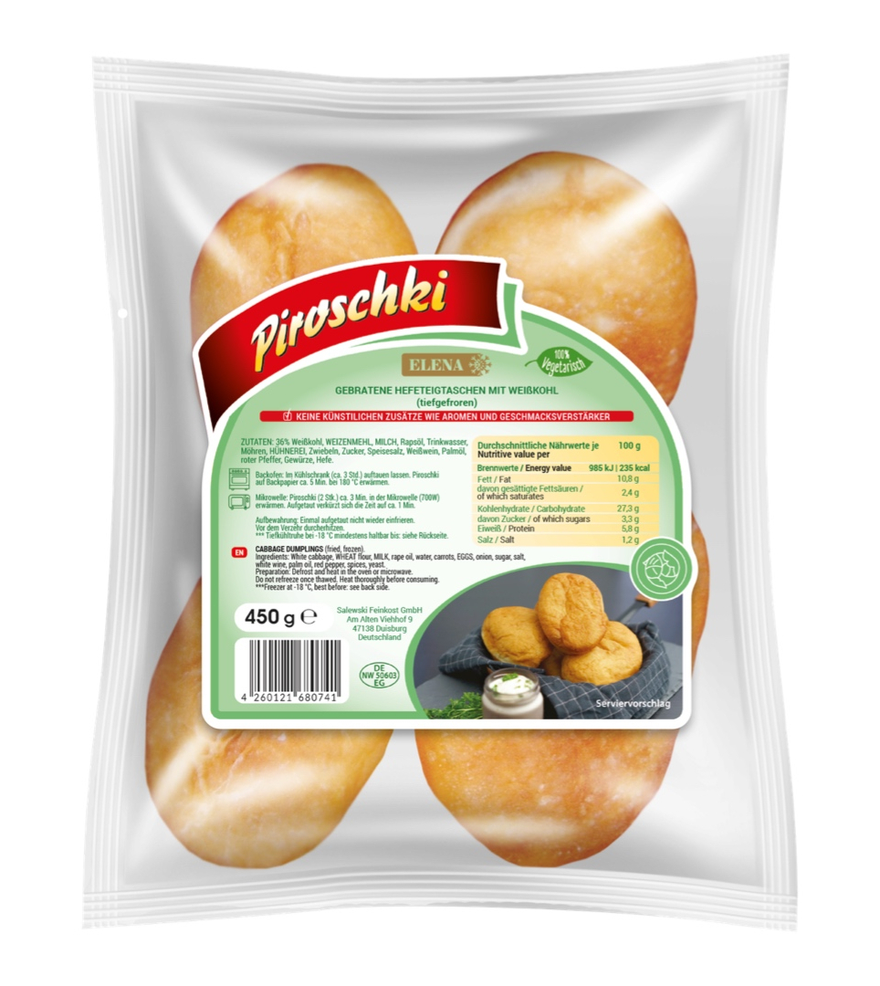 Piroshki with white cabbage 450g