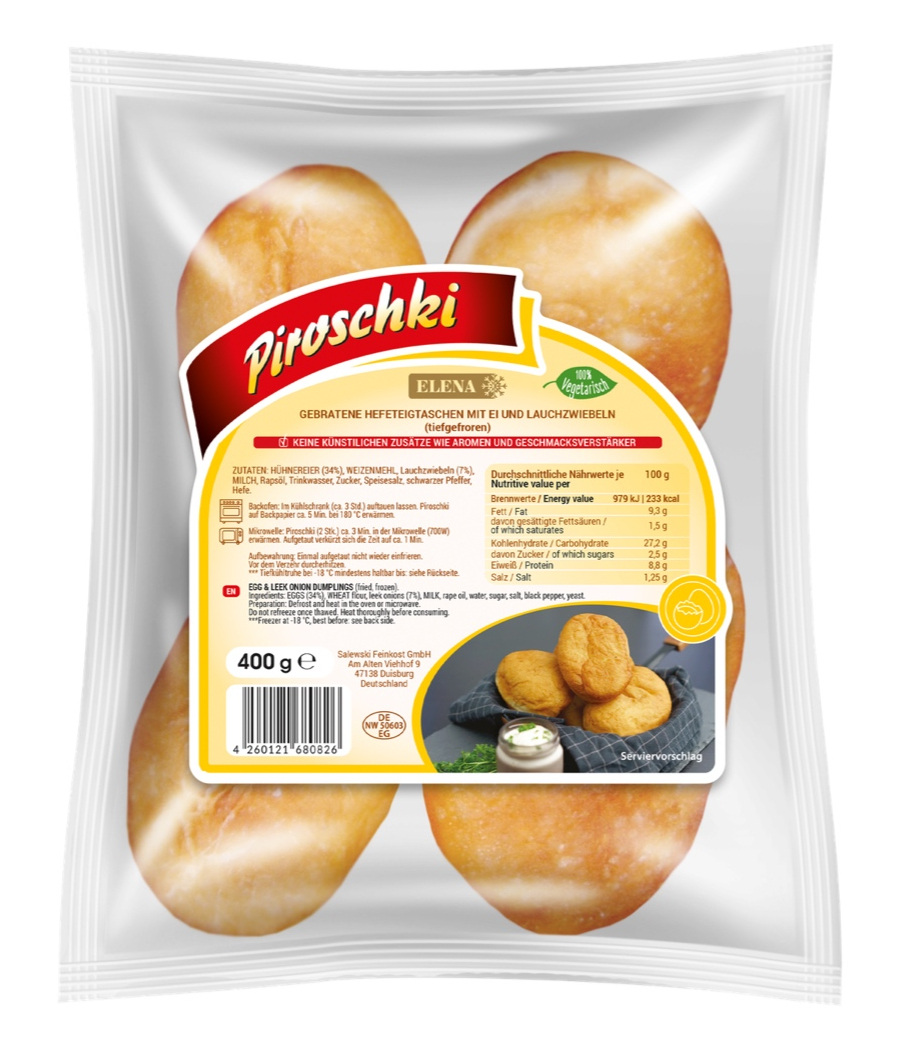 Piroshki with egg and spring onions 400g