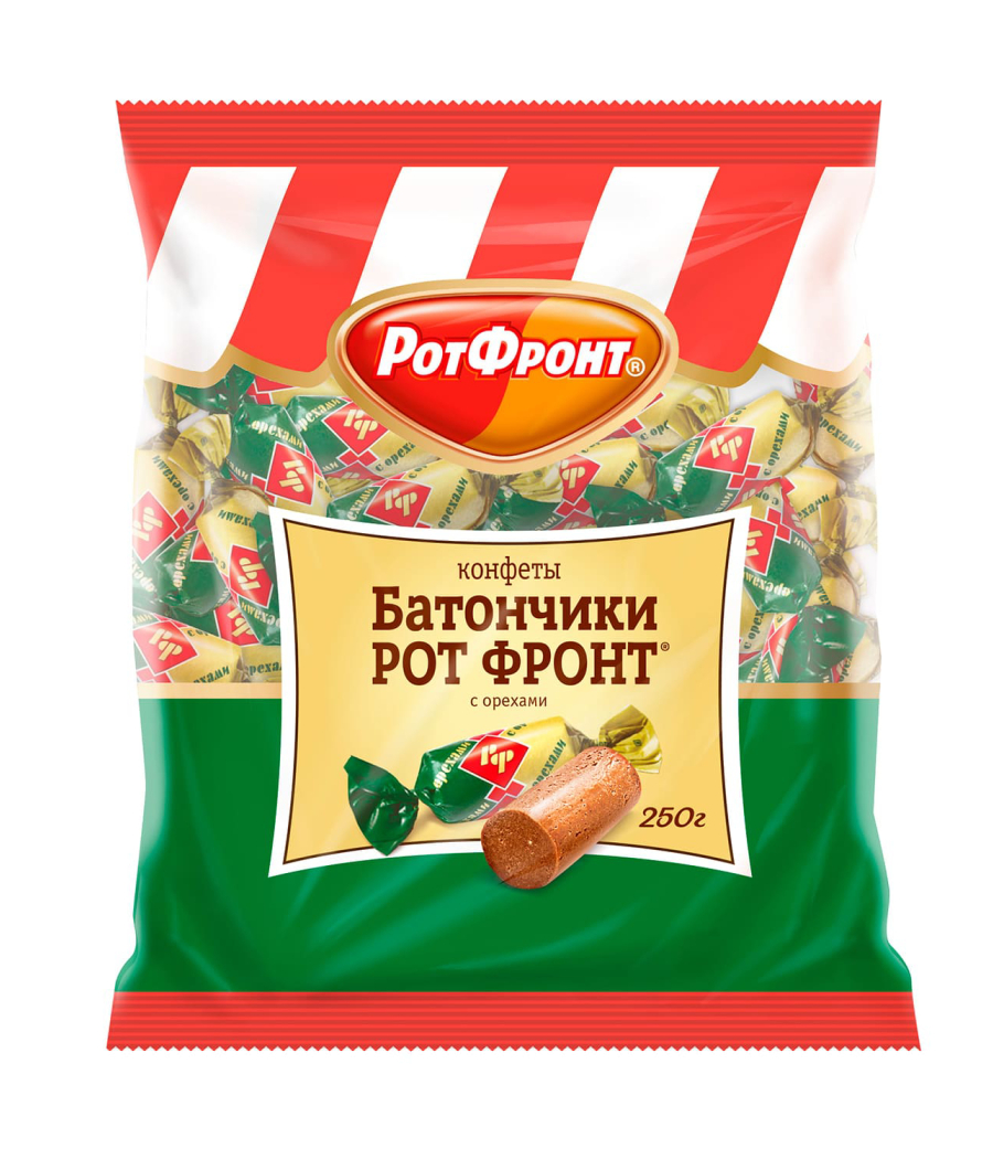 Батончики Рот-фронт с орехом 250g