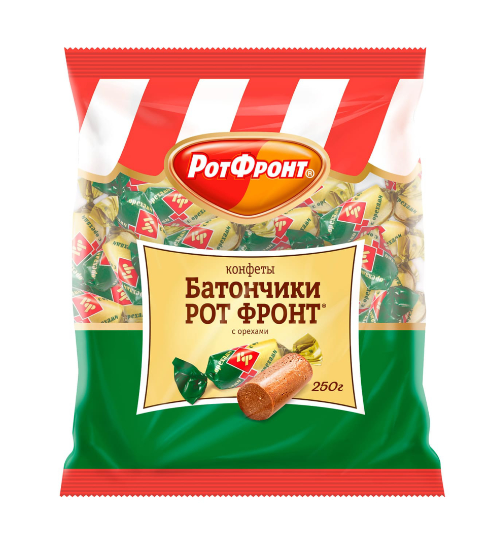 Батончики Рот-фронт с орехом 250g