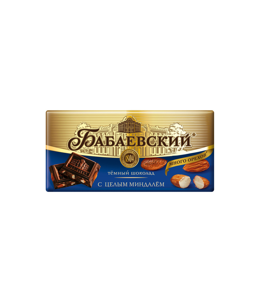 Babaevsky chocolat noir aux amandes entières 200g