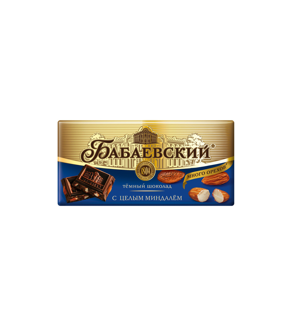 Babaevsky dark chocolate with whole almonds 200g