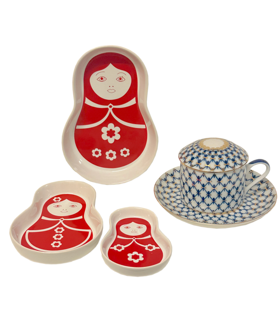 Assiette en porcelaine Matrjoshka Set