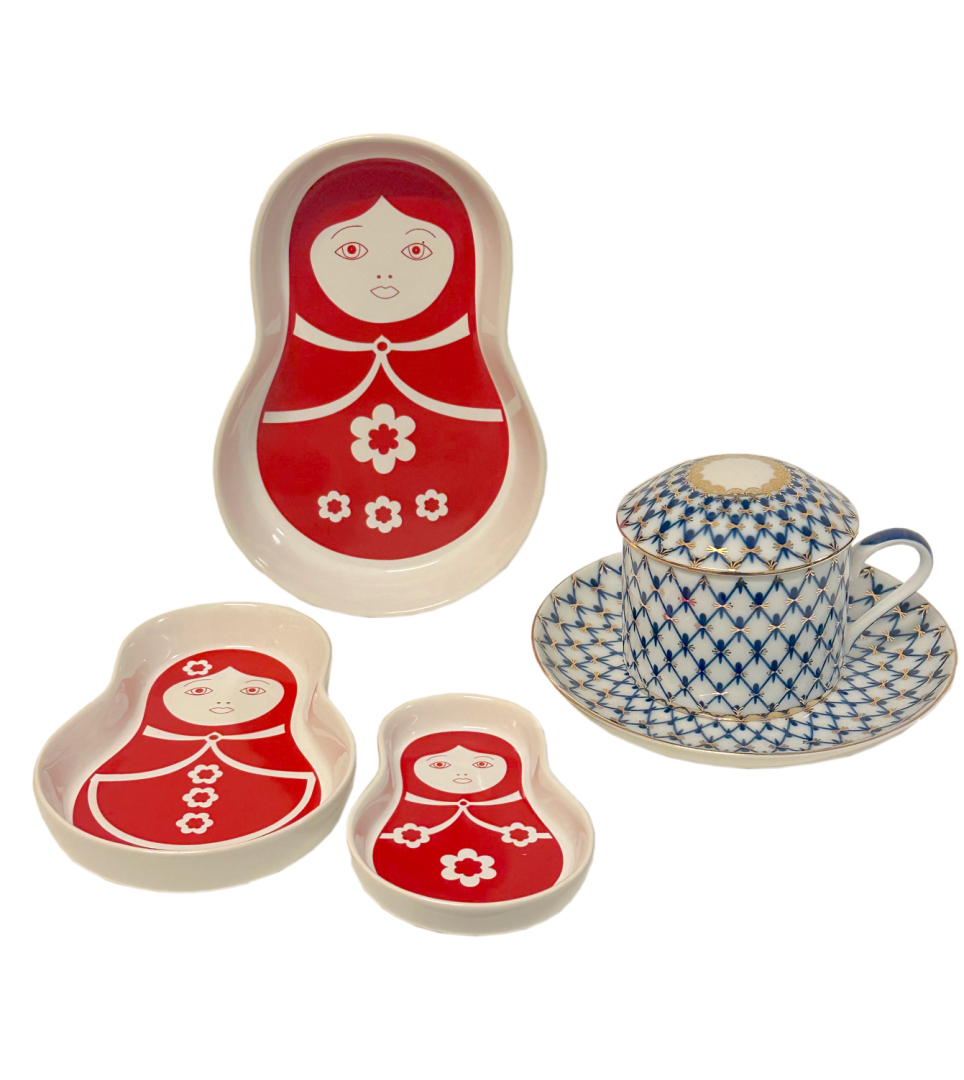 Assiette en porcelaine Matrjoshka Set