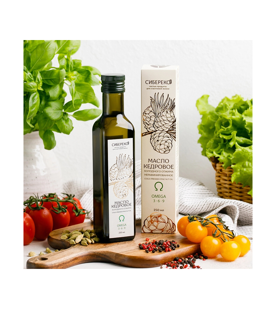 Olio di cedro siberiano, pressato crudo 250 ml