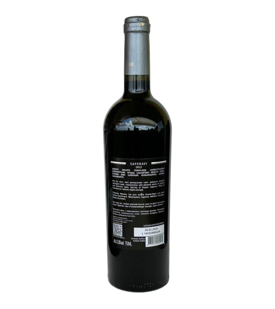 Georgian wine Saperavi Stalin red dry 0.75L Alk 13%