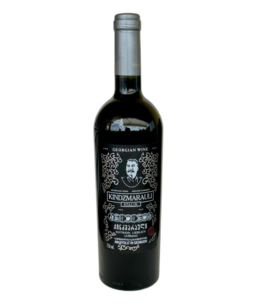 Georgian wine Kindzmarauli Stalin red sweet unfiltered 0.75L Alk 11.5%