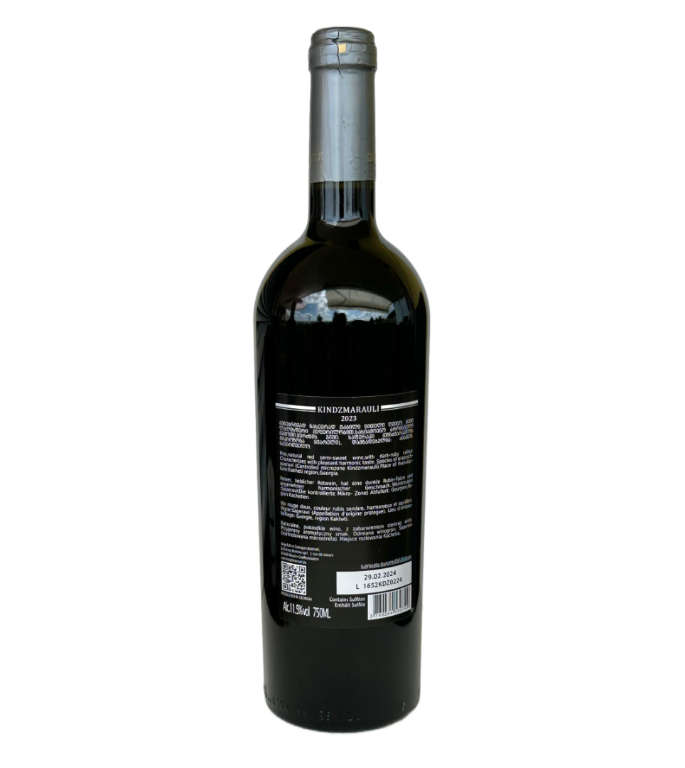 Georgischer Wein Kindzmarauli Stalin rot lieblich unfiltriert 0.75L Alk 11.5%