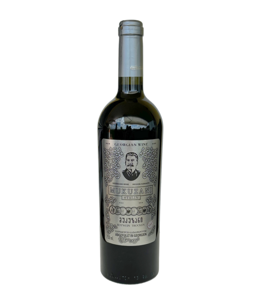 Vino georgiano Mukuzani Stalin rosso secco 0,75 l di alcol 12,0%