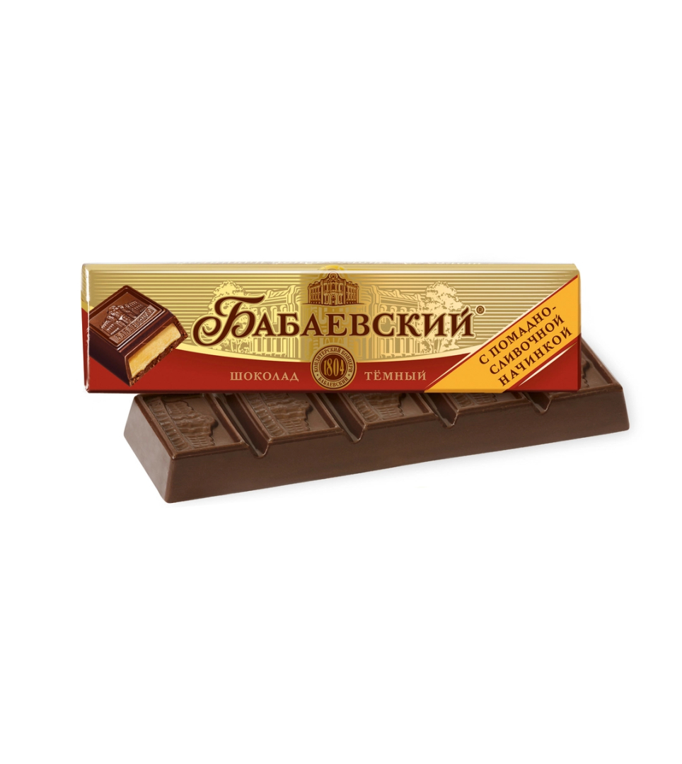 Dark chocolate Babaevsky with pomade-cream filling 50g