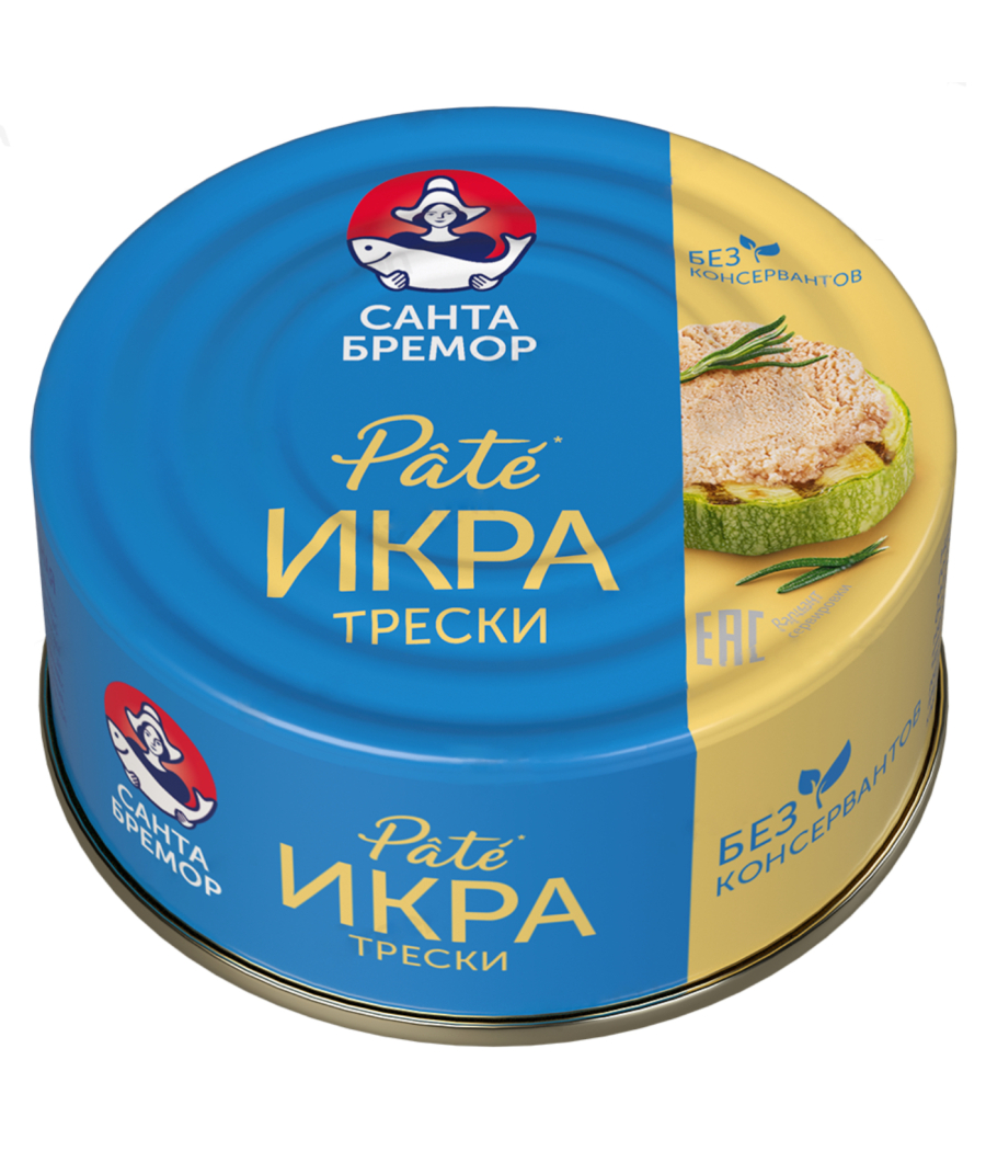 Икра трески деликатесная люкс 90g