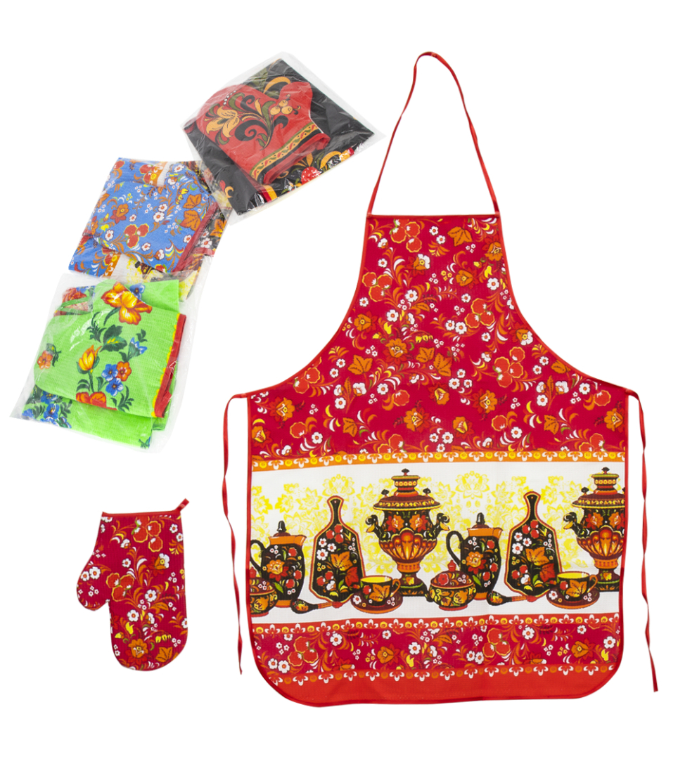 Kitchen set 2-pieces apron and glove