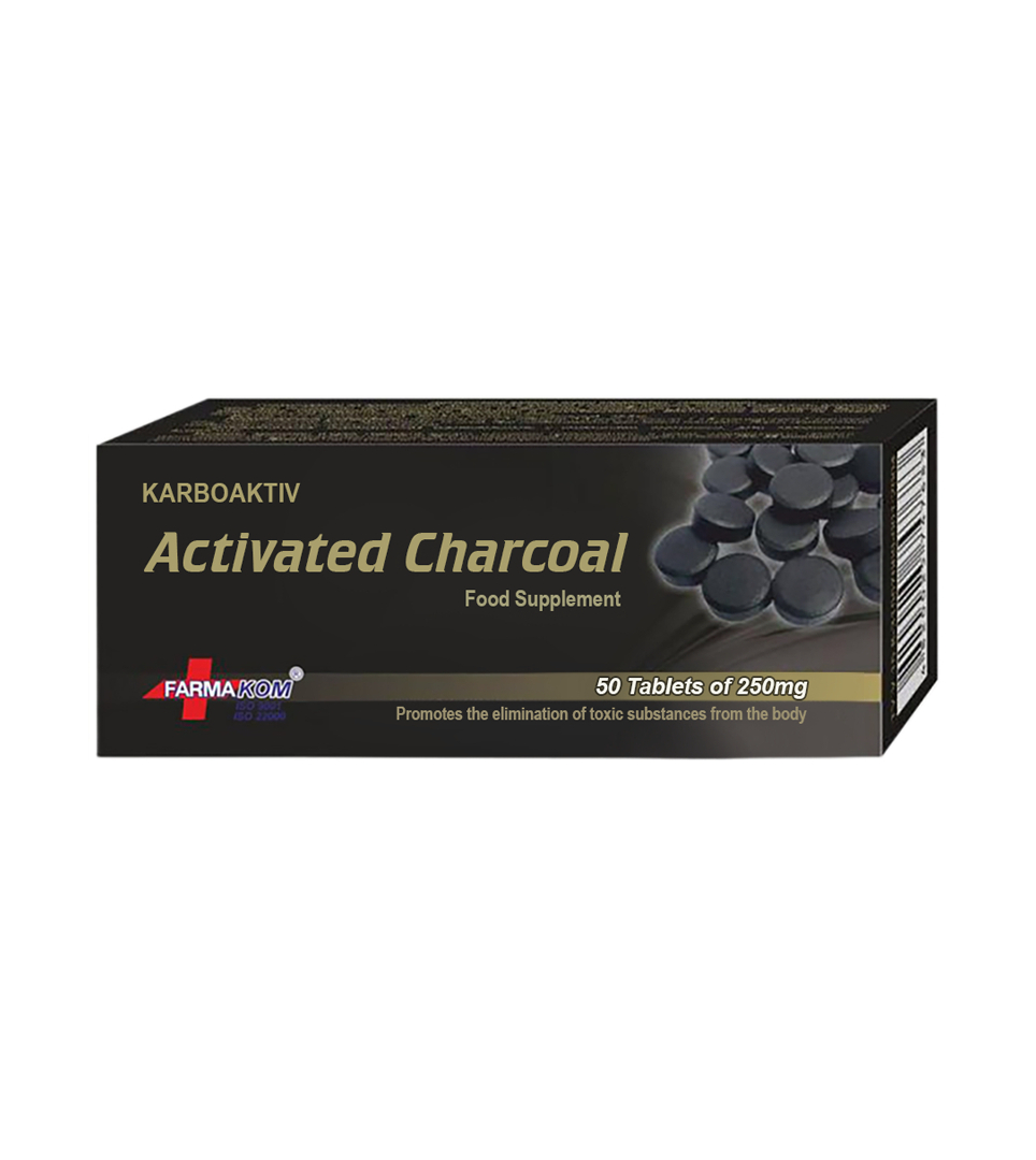 Activated carbon 50 tablets 0.25g