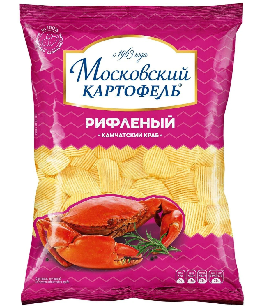 Картофель Московский Рифленый Камчатский краб 120g