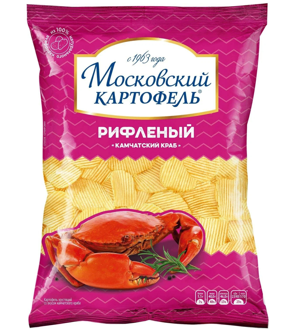 Картофель Московский Рифленый Камчатский краб 120g