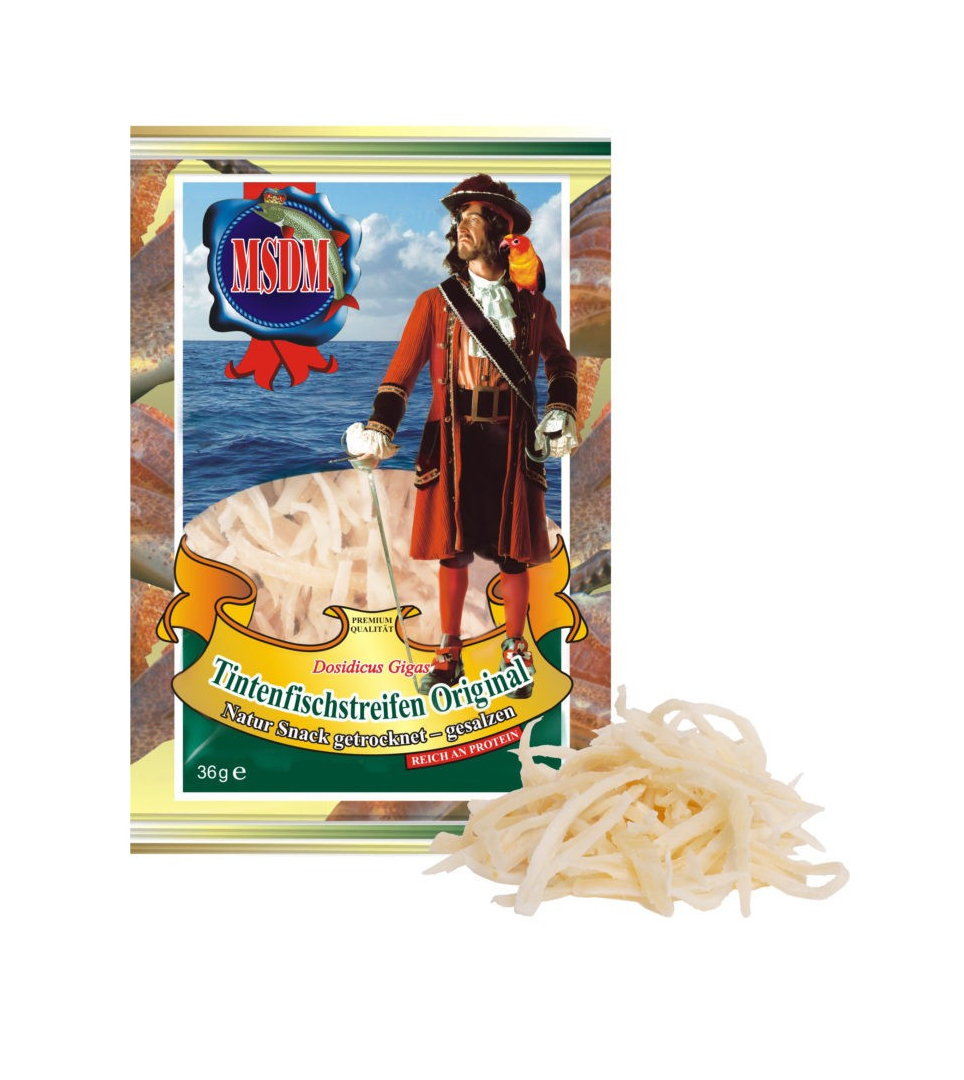 Tintenfischstreifen Getrocknet Gesalzen Original 36g