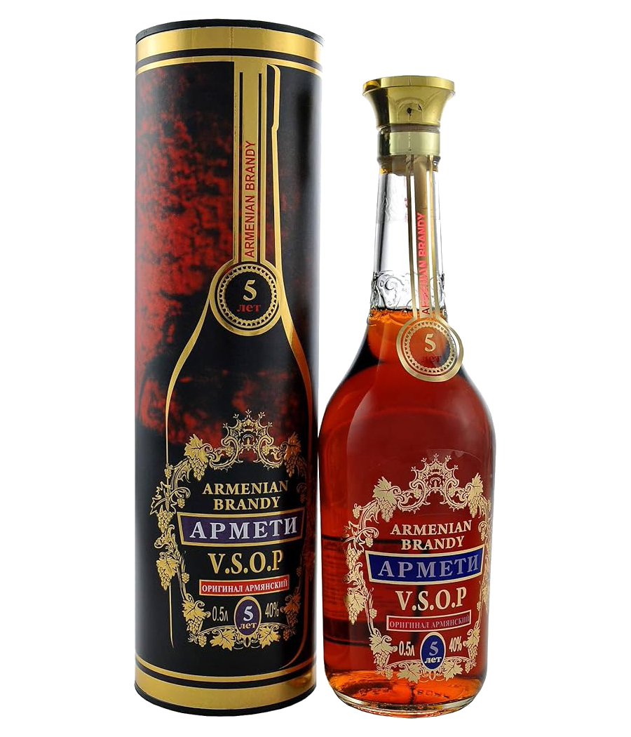 Armenischer Brandy Armeti Geschenkbox 5 Jahre alt 40% vol 0.5L