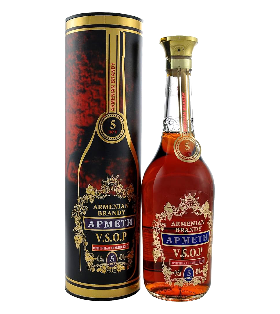 Armenischer Brandy Armeti Geschenkbox 5 Jahre alt 40% vol 0.5L