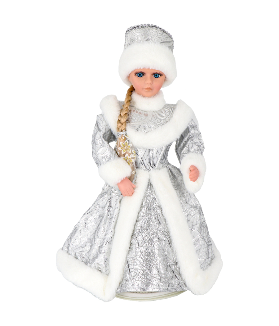 Snow Maiden in silver with compartment for sweets and gifts 40cm