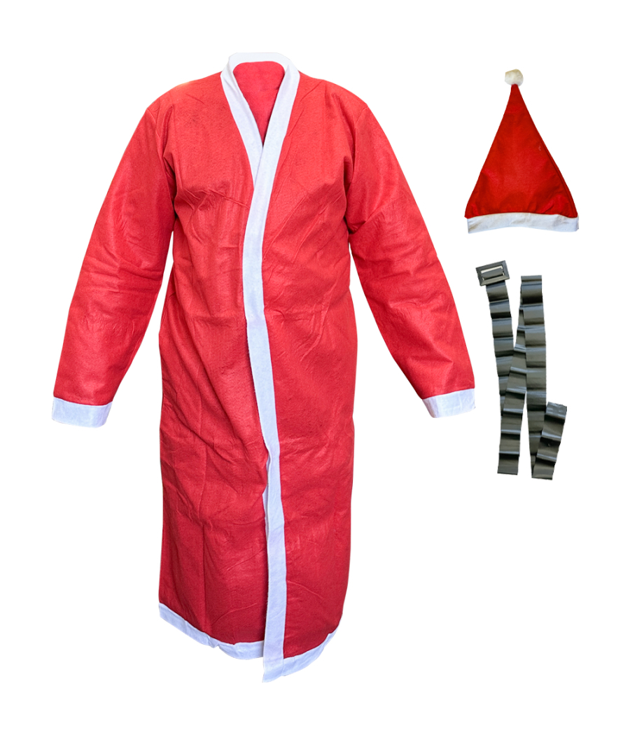 Santa Claus Set Robe 130x65cm Belt and Hat