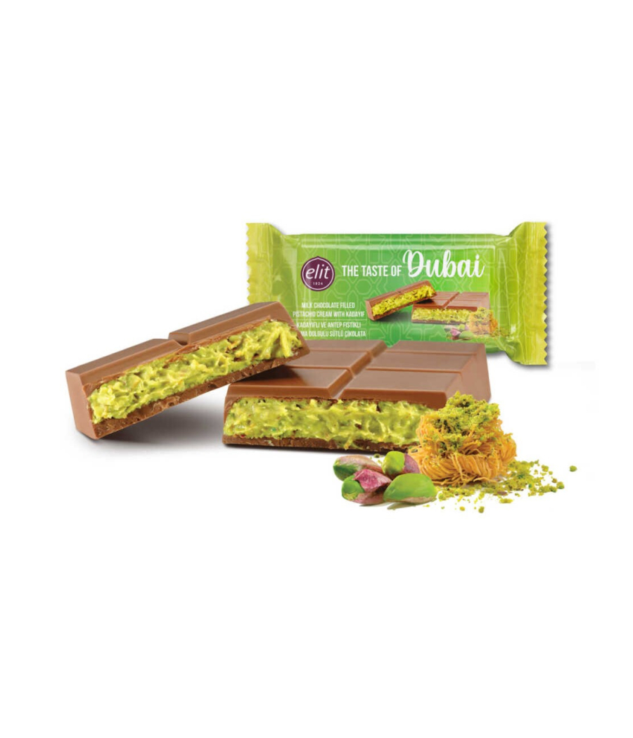 Dubai chocolate with kadaif and pistachio 90g