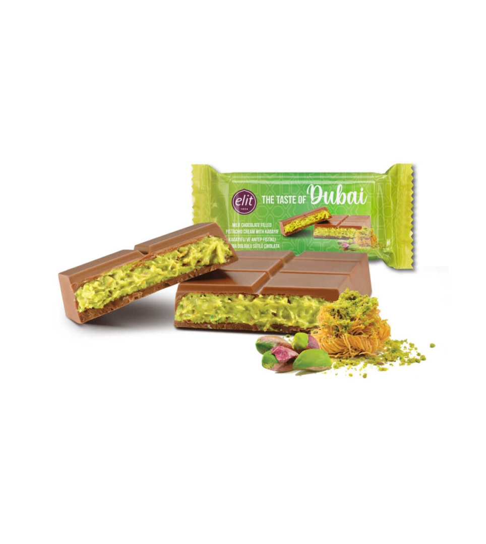 Dubai chocolate with kadaif and pistachio 90g