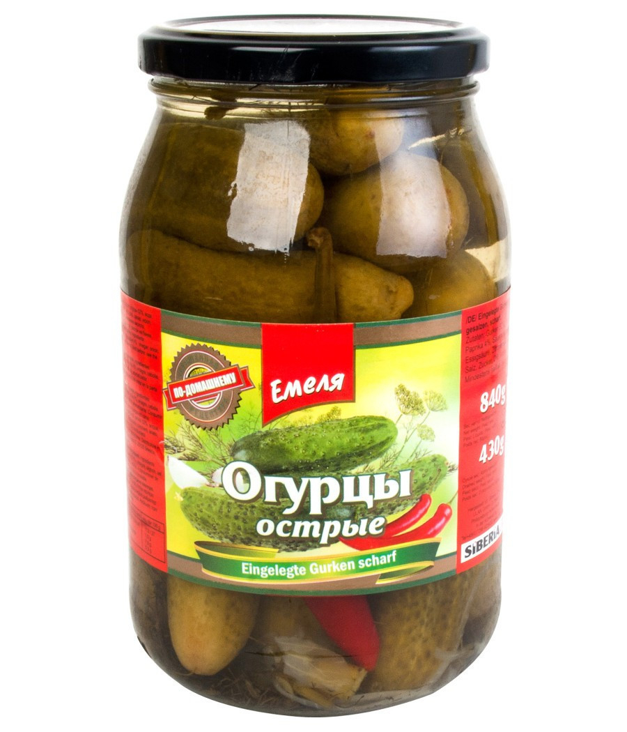 Pickled Cucumbers Spicy 900ml