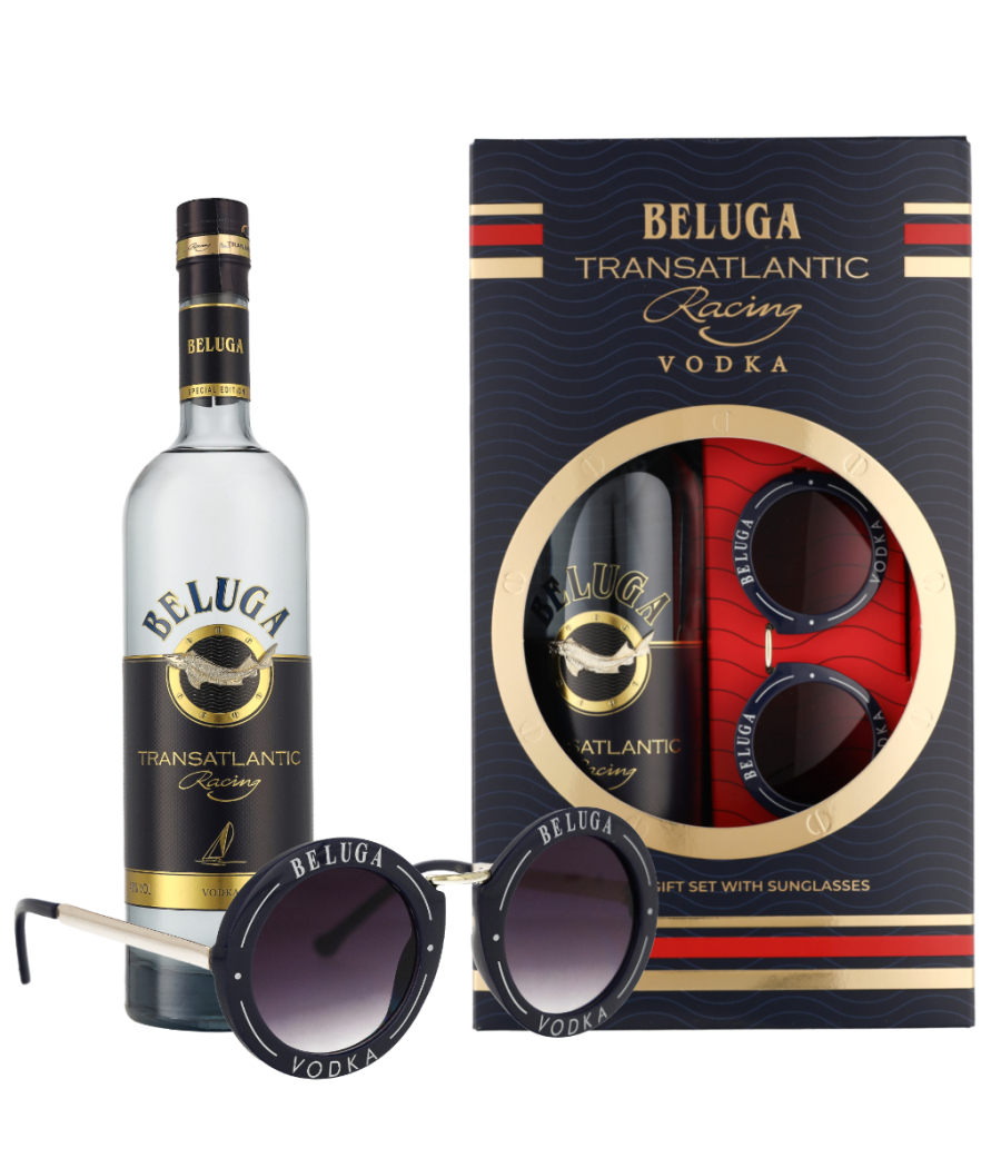 Coffret cadeau Vodka Beluga avec lunettes de soleil 40% 0,7L