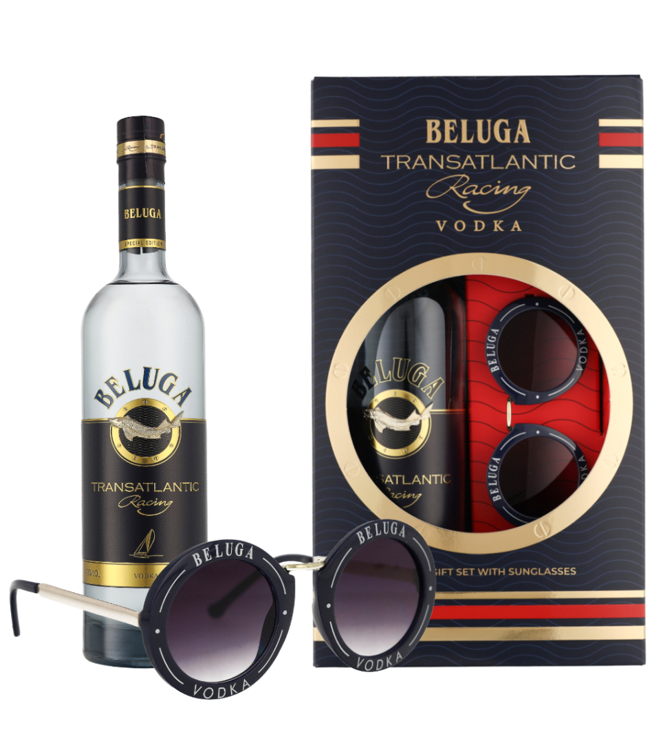 Coffret cadeau Vodka Beluga avec lunettes de soleil 40% 0,7L