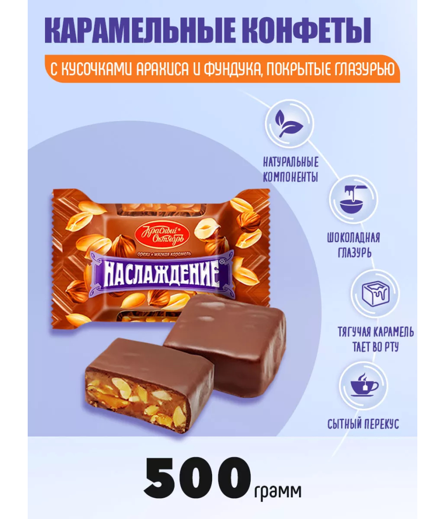 Шоколадные конфеты с мягкой карамелью Наслаждение 250g