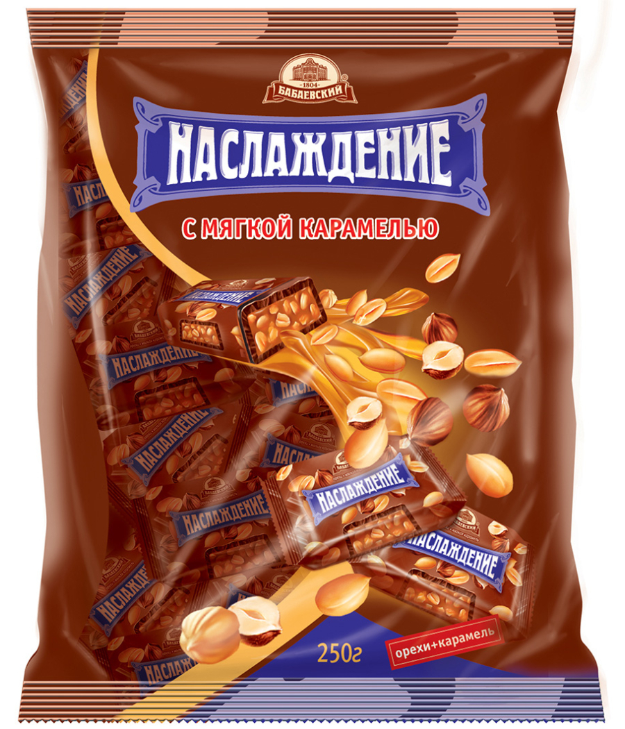 Шоколадные конфеты с мягкой карамелью Наслаждение 250g